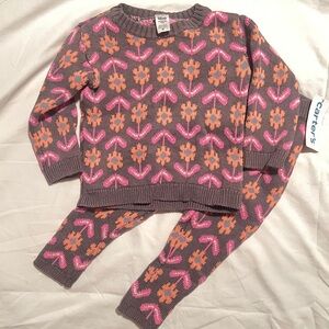 Floral sweater set